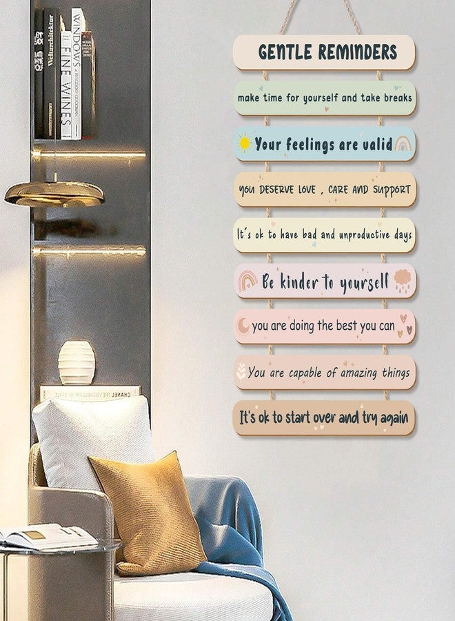 ديكور جداري من الخشب بتصميم تذكيرات بالصحة النفسية، عبارات إيجابية، علم النفس، مشاعر ملهمة، مناسب لمكتب الأخصائي الاجتماعي، الفصل الدراسي، المدرسة (لون هادئ). - Image 2